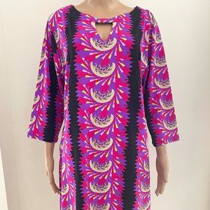TRACY NEGOSHIAN Multicolor Dress 3/4 Sleeve Stretch Size Large